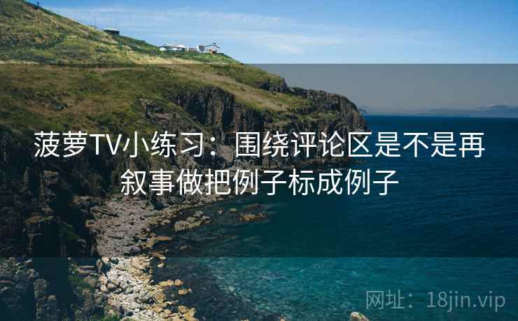 菠萝TV小练习：围绕评论区是不是再叙事做把例子标成例子